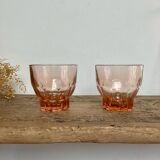 6 vintage Rosaline glasses
