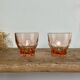 6 vintage Rosaline glasses