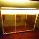 Pharmacy cabinet, 3 mirror doors, double lighting, power outlet and Bakelite switch
