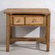 Central European pine kitchen table with two drawers – Tyrol, circa 1910