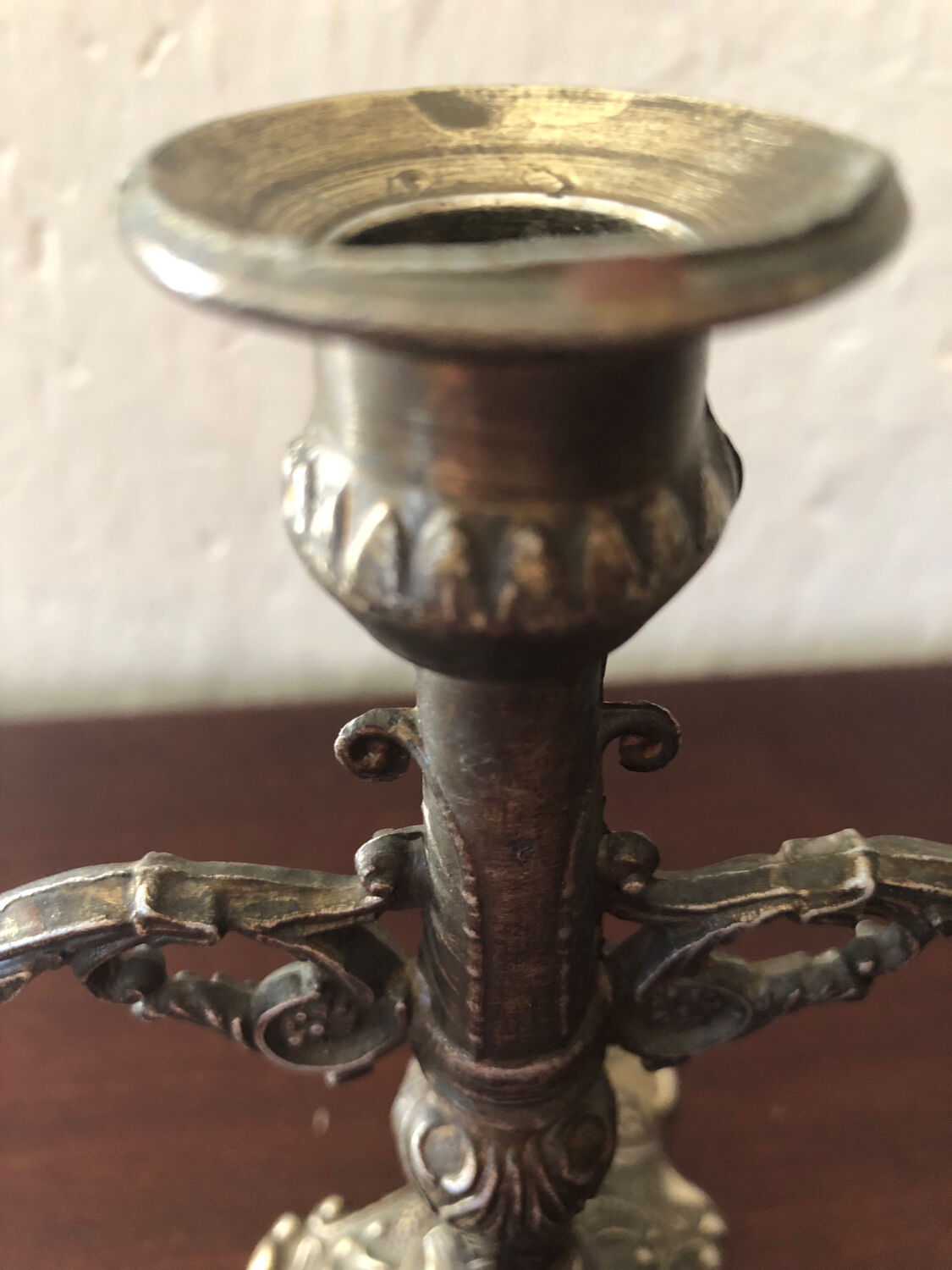 Old patinated chandelier