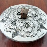 Tin Bonbonnière. Art Deco. Signed René Delavan.