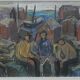 Einar Emland, Scandinavian modern painting, 1960s, Oil on Canvas, Framed