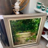Peinture "vue de jardin" contemporain