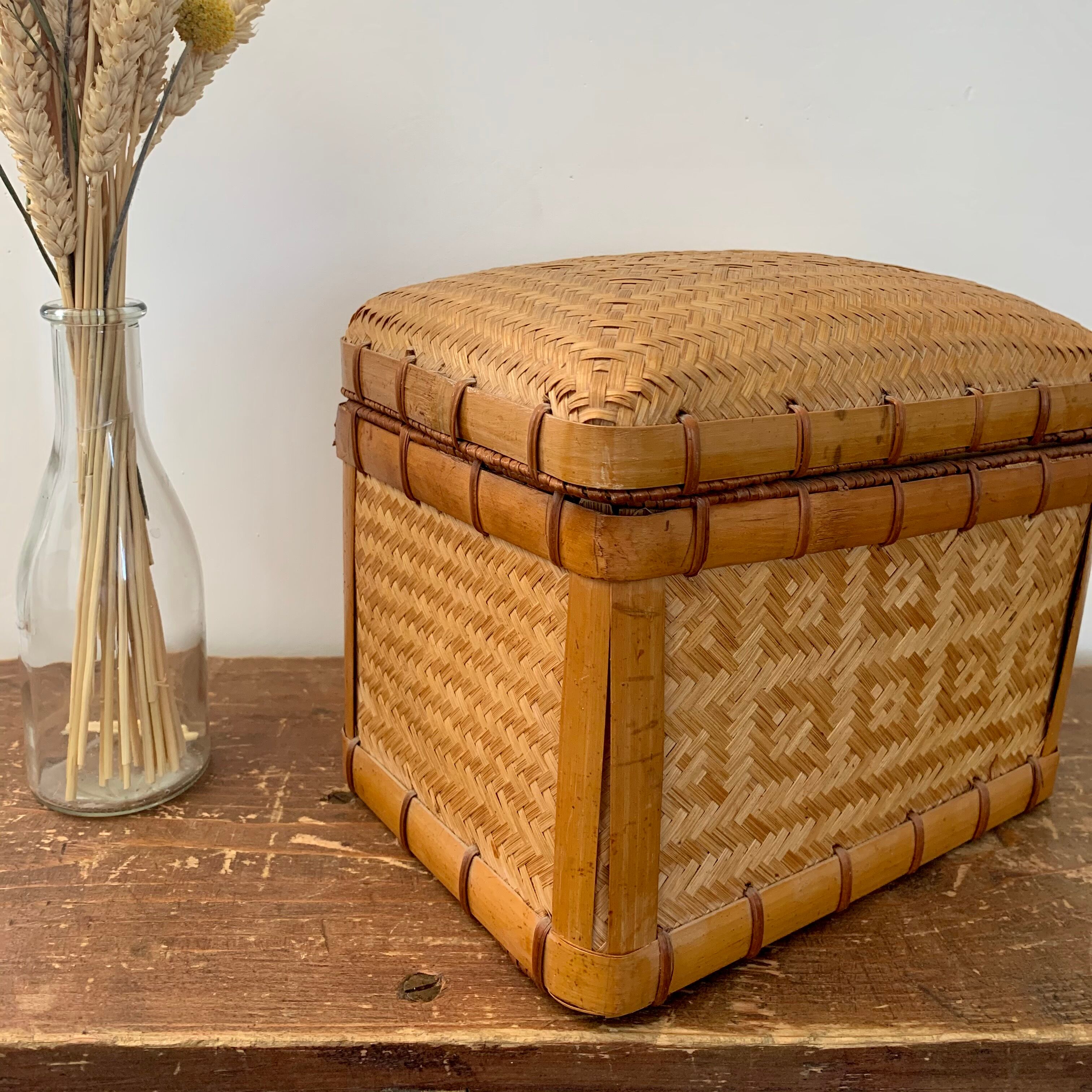 Vintage rattan box