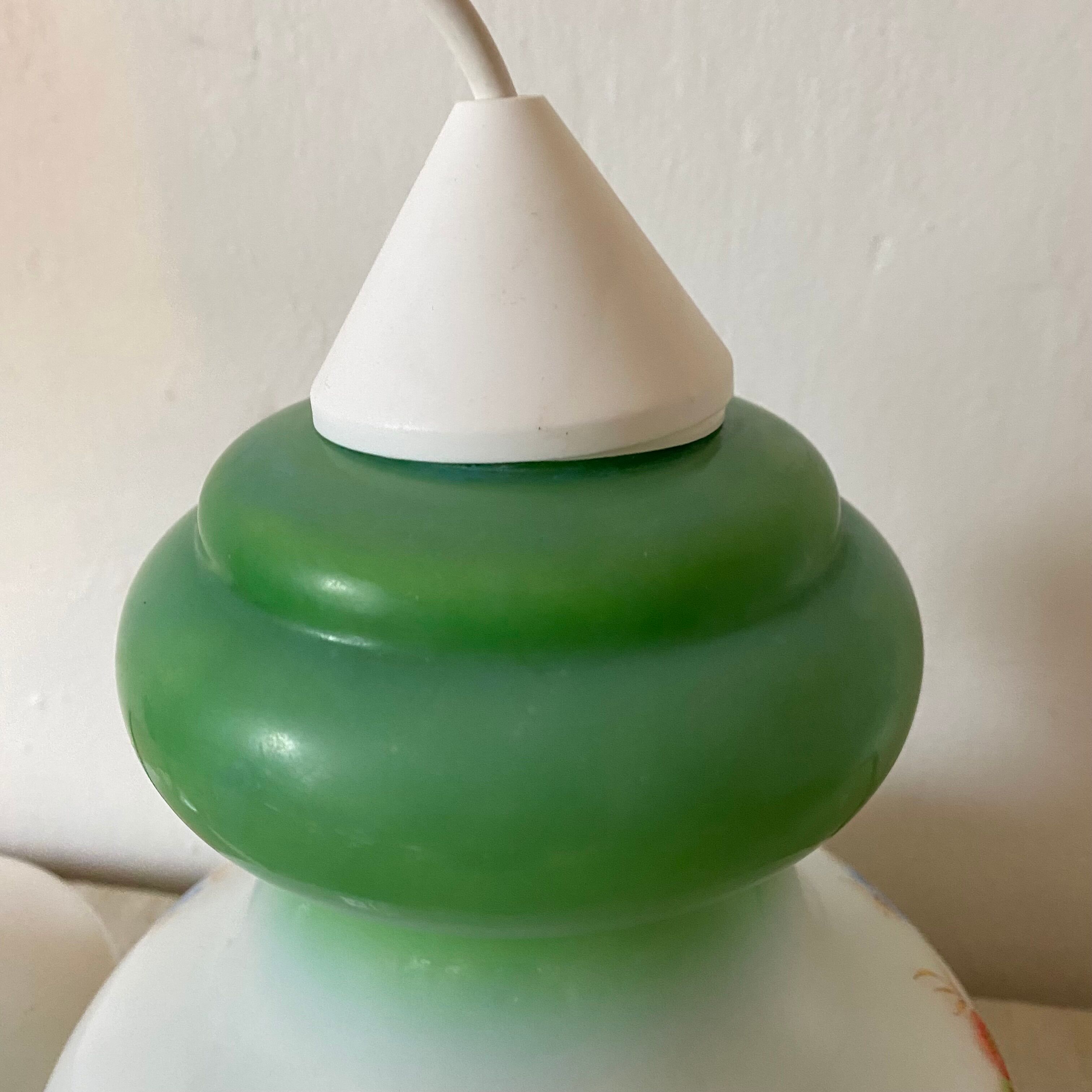 Vintage opaline pendant lamp