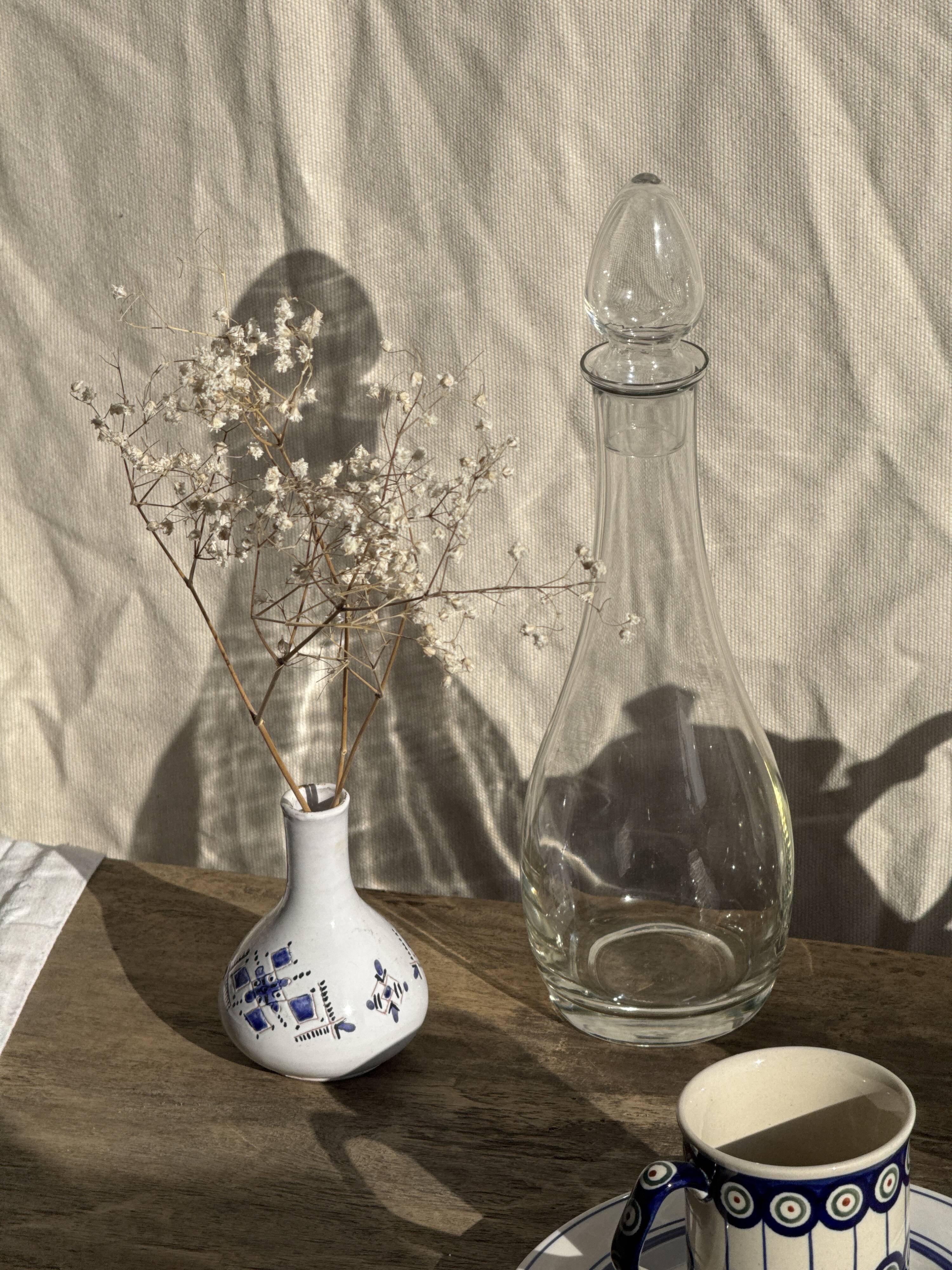 Glass carafe with stopper D11 H35.5