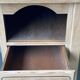 Renovated vintage desk in raw solid wood 128cm