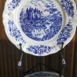 Set of 2 Sarreguemines porcelain collector's plates from the 70s