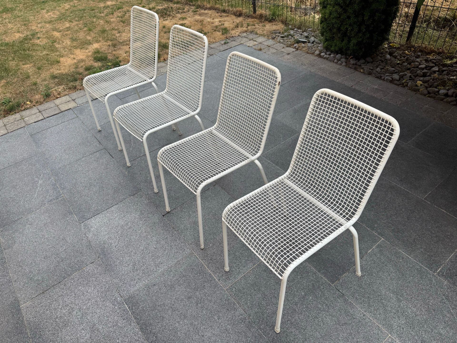 Set of 4 outdoor dining chairs from the 1970s.
