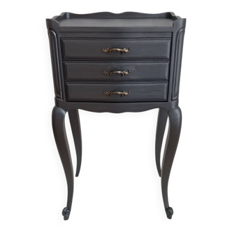 Table de chevet en bois peint