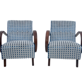 A pair of Art Deco armchairs from the 1930s. Armchairs designed by J. Halabala.