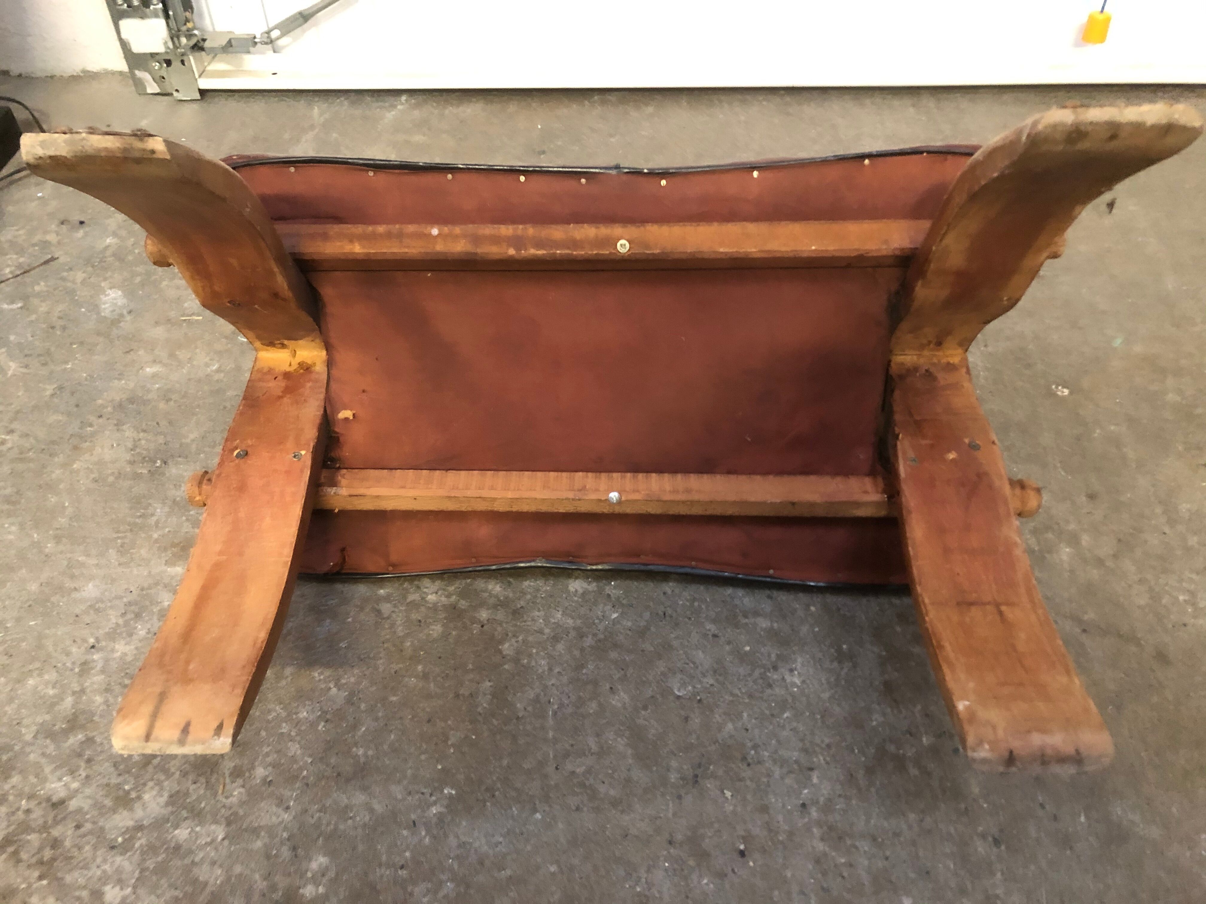 Vintage camel saddle stool 1960