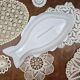 Large fish platter in white porcelain, Limoges style