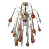 Chandelier with tassels, waterfall in water drops