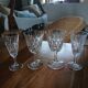 4 antique stemmed glasses