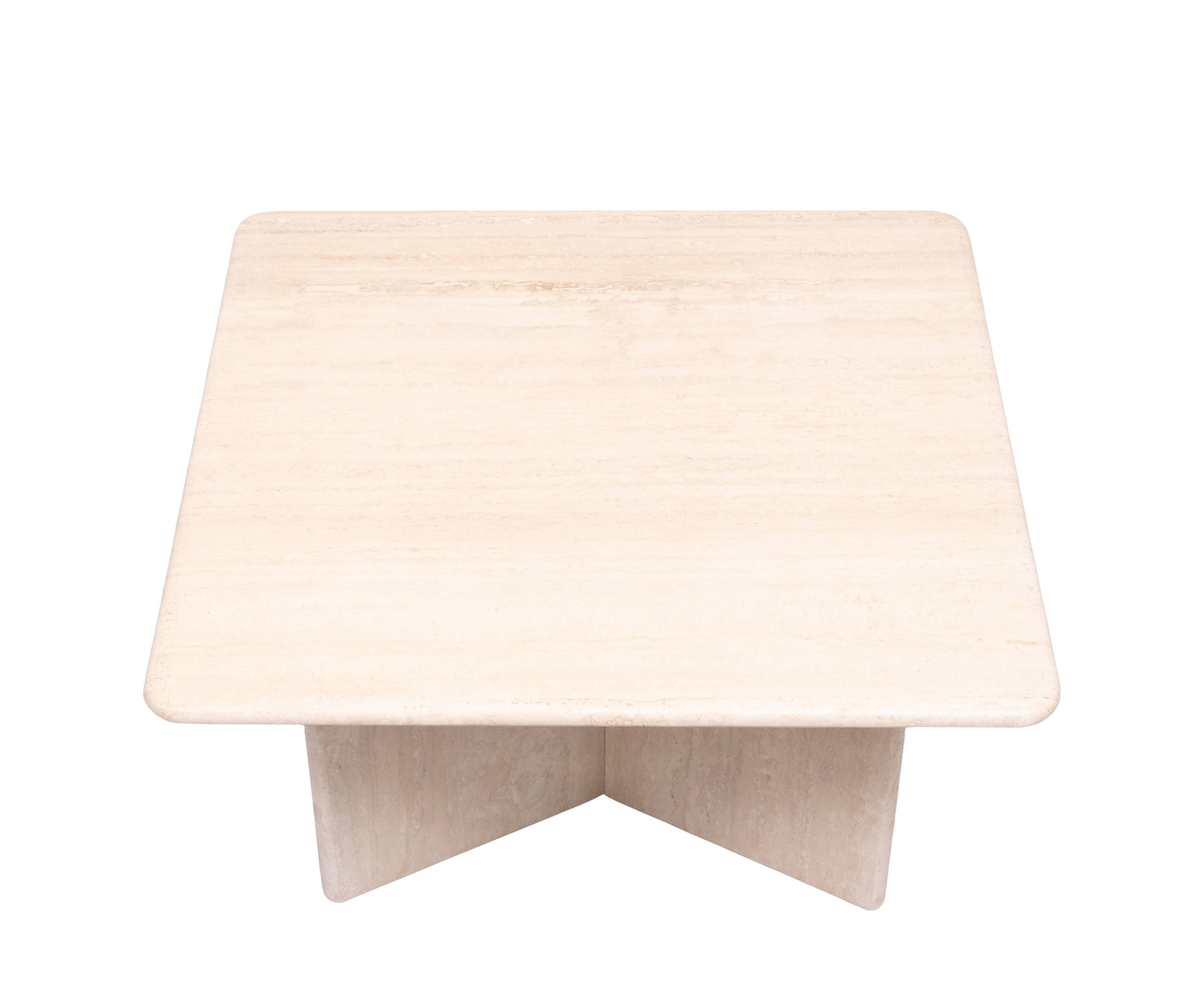 small Travertine Coffee table Italy 1970s