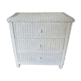 Old rattan chest of drawers
