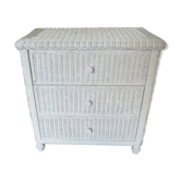 Old rattan chest of drawers