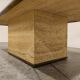 Vintage travertine and brass coffee table by Fedam, 1970s