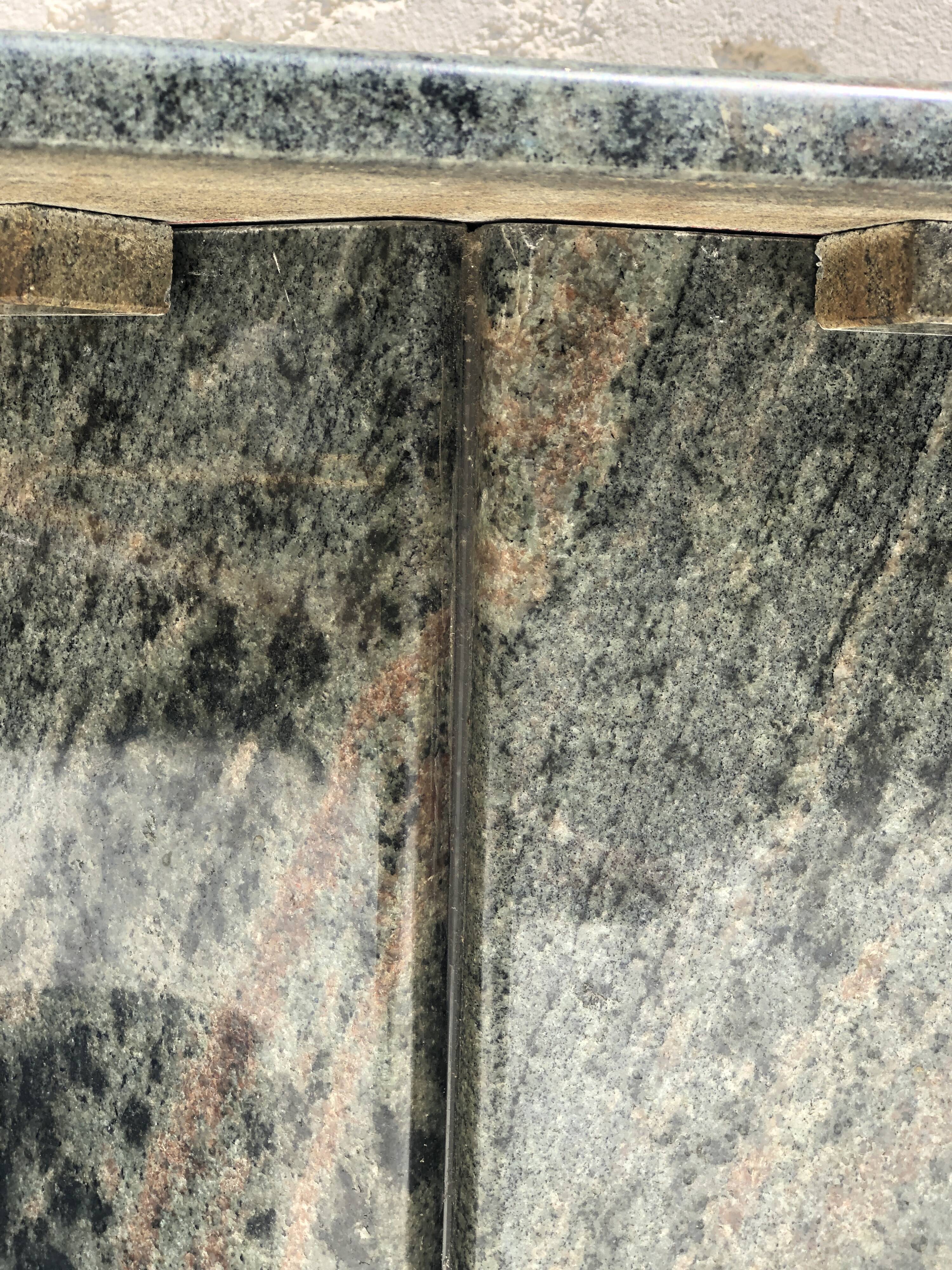 Coffee table in gray green marble