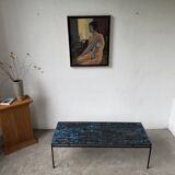 Metal and ceramic coffee table by J. Belarti, circa 1970