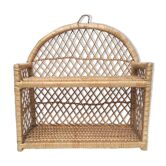 Étagère vintage en rotin
