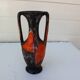 vase 1970 two orange handles.