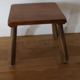 2 brutalist wooden nesting tables