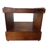 Danish Rosewood & Glass Side Table, 1960s