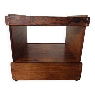 Danish Rosewood & Glass Side Table, 1960s