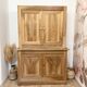 Antique two-body buffet in solid wood (restored)
