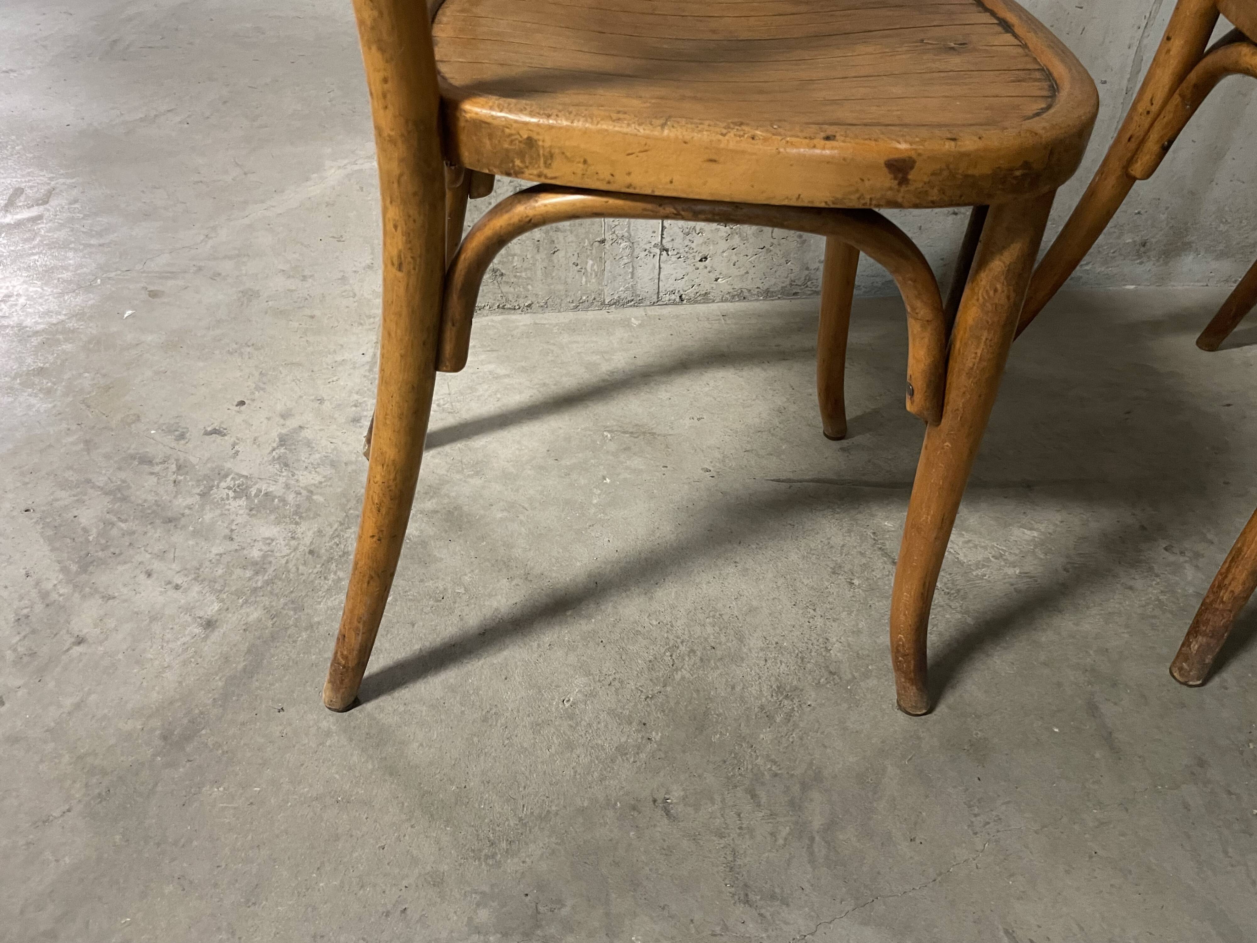 Pair of bistro chairs from the 1930s-40s.