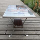 Table basse carrelee design 1960 signed