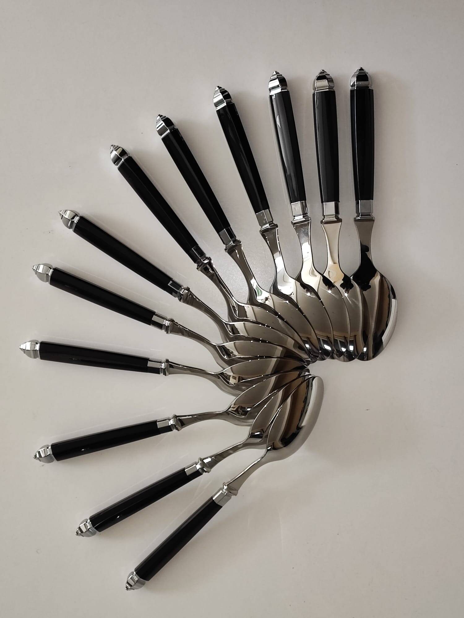 12 silver-plated table spoons SCOF France