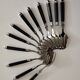 12 silver-plated table spoons SCOF France