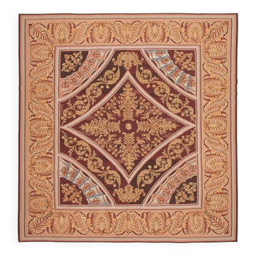 Handmade European Vintage Aubusson Kilim 363 cm x 384 cm
