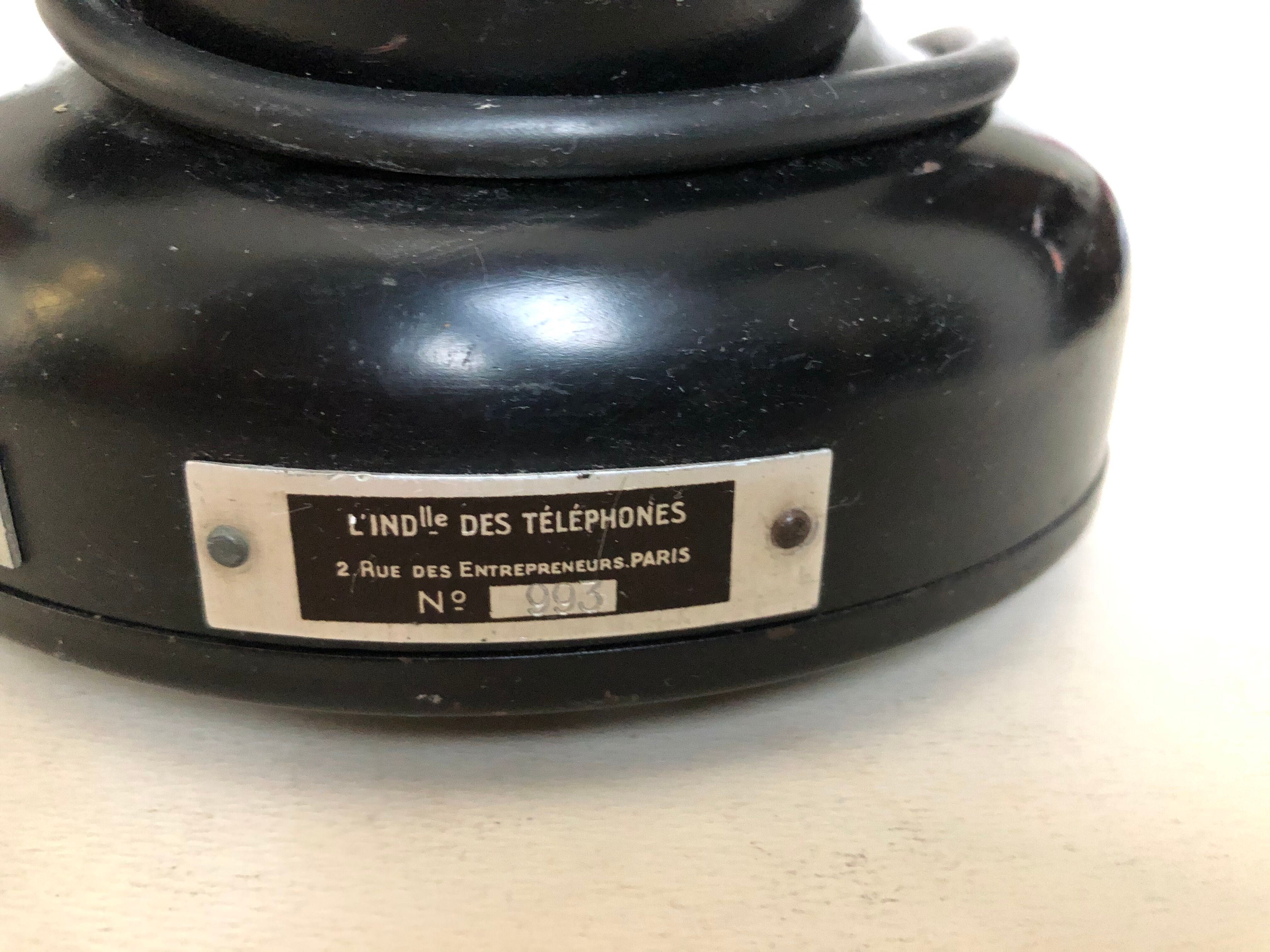 Old black Bakelite phone