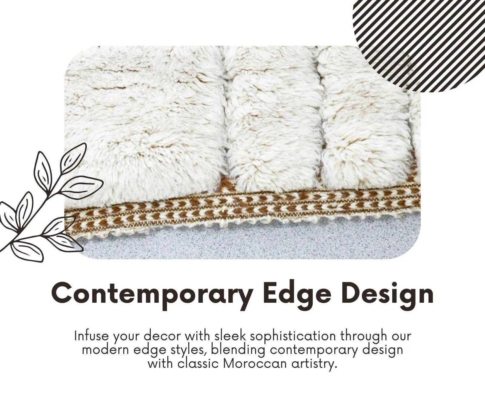 Handmade Berber rug in pure wool 3x2 m