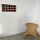 Old teak frame "fish" Scandinavian design of the 60s vintage decoration