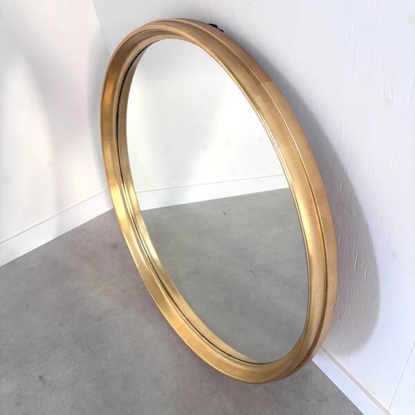 Large round vintage mirror, 1960s