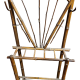 Bamboo coat rack with late nineteenth mirror