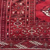 Nice big vintage carpet Bokhara handmade 200x282 cm
