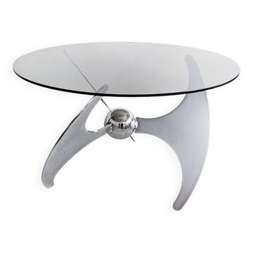Table à manger/table basse réglable par Luciano Campanini pour Cama années 1970