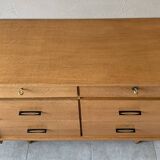 Large vintage 6-drawer chest of drawers from the 50s in oak.