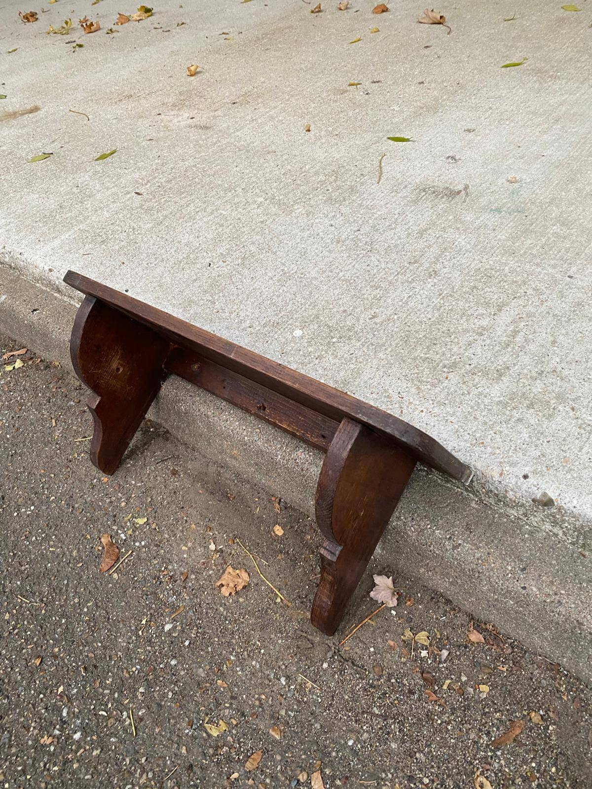19th century solid wood wall shelf