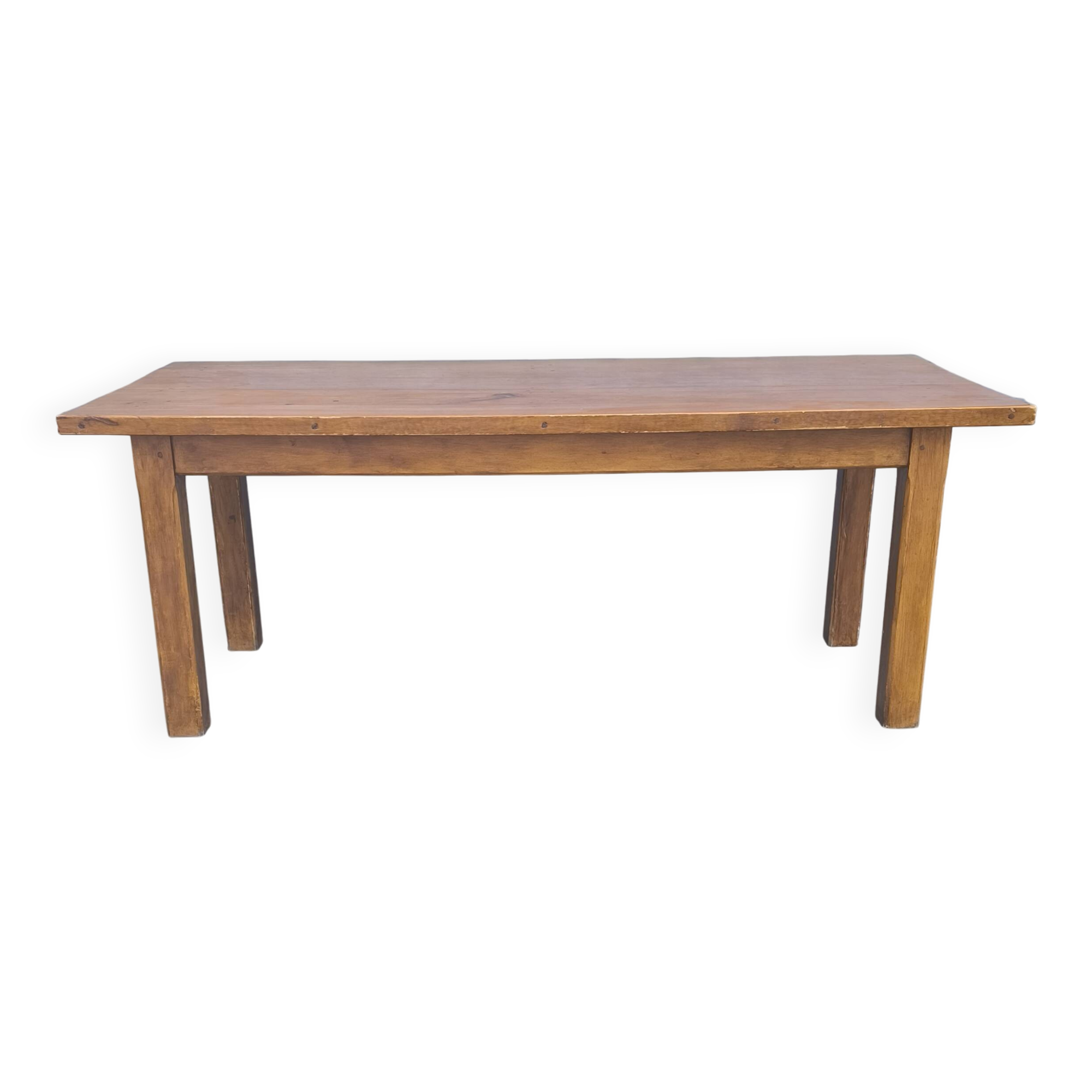 Solid elm farmhouse table, 1960s