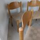 Set de 6 chaises empilables en hêtre et jute