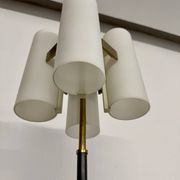 Vintage 1960s Arlus France brass four-light lamp post.
