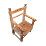 Old Spanish pine wood arm chair